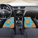 Fresh Waffles Print Front and Back Car Floor Mats