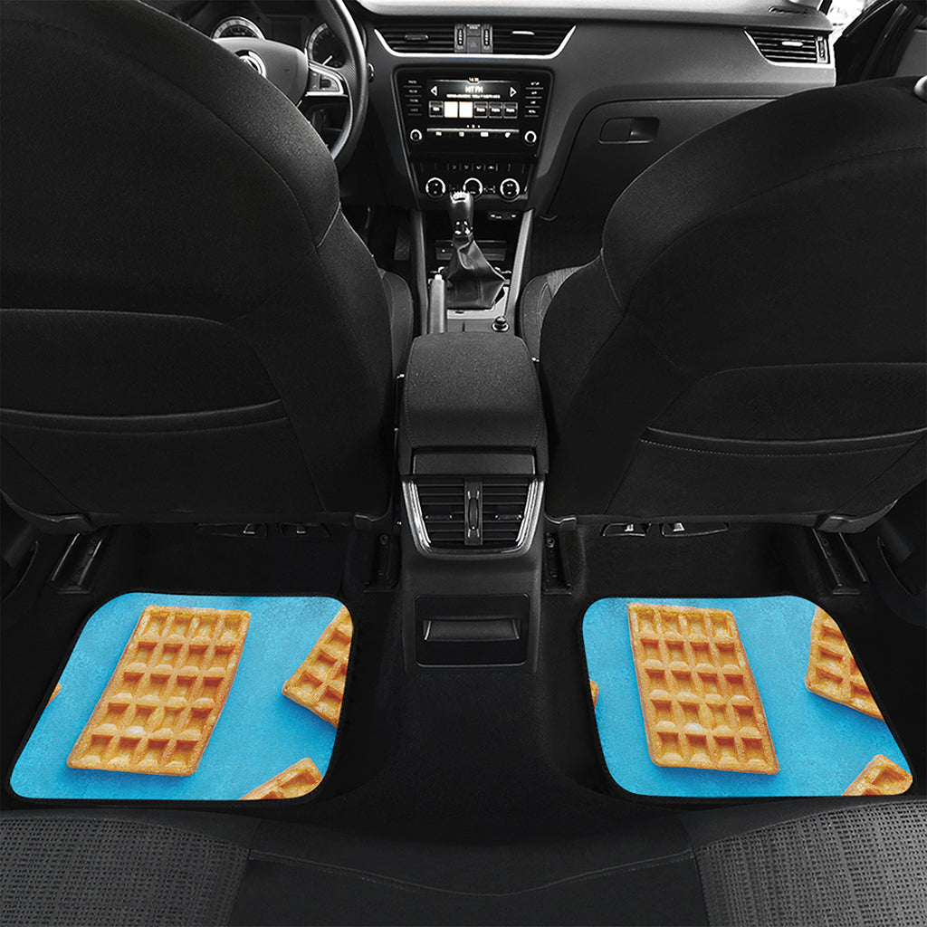 Fresh Waffles Print Front and Back Car Floor Mats