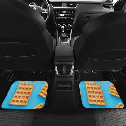 Fresh Waffles Print Front and Back Car Floor Mats