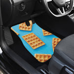 Fresh Waffles Print Front and Back Car Floor Mats