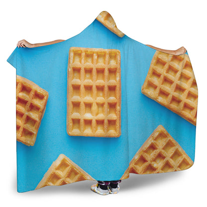 Fresh Waffles Print Hooded Blanket