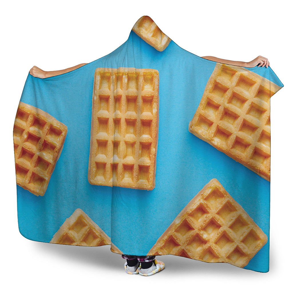 Fresh Waffles Print Hooded Blanket
