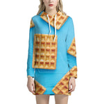 Fresh Waffles Print Hoodie Dress