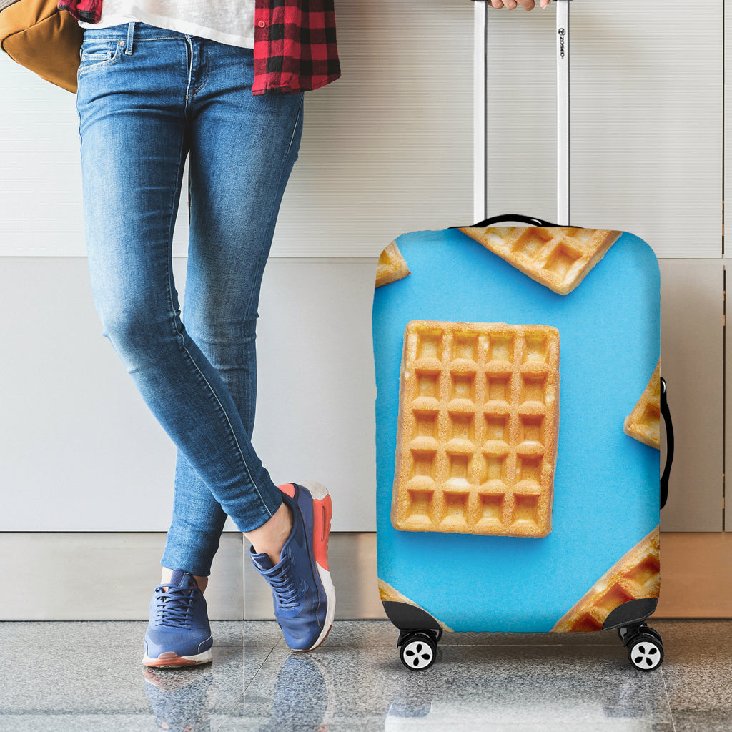 Fresh Waffles Print Luggage Cover