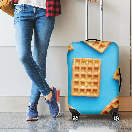 Fresh Waffles Print Luggage Cover