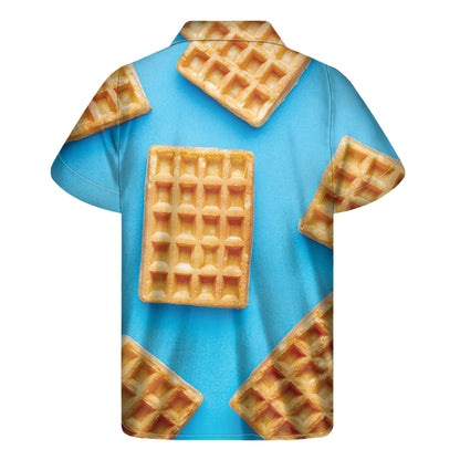Fresh Waffles Print Men's Short Sleeve Shirt