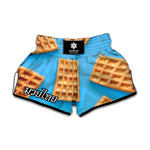 Fresh Waffles Print Muay Thai Boxing Shorts