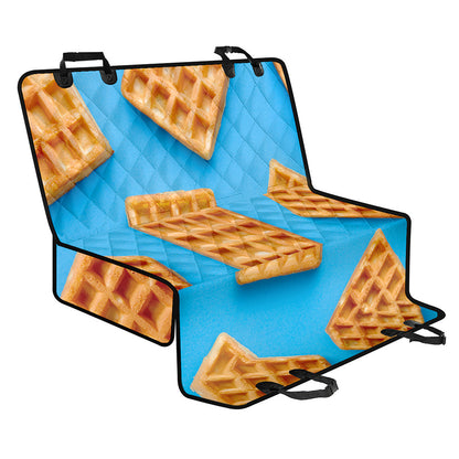 Fresh Waffles Print Pet Car Back Seat Cover