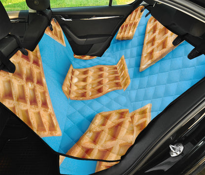 Fresh Waffles Print Pet Car Back Seat Cover