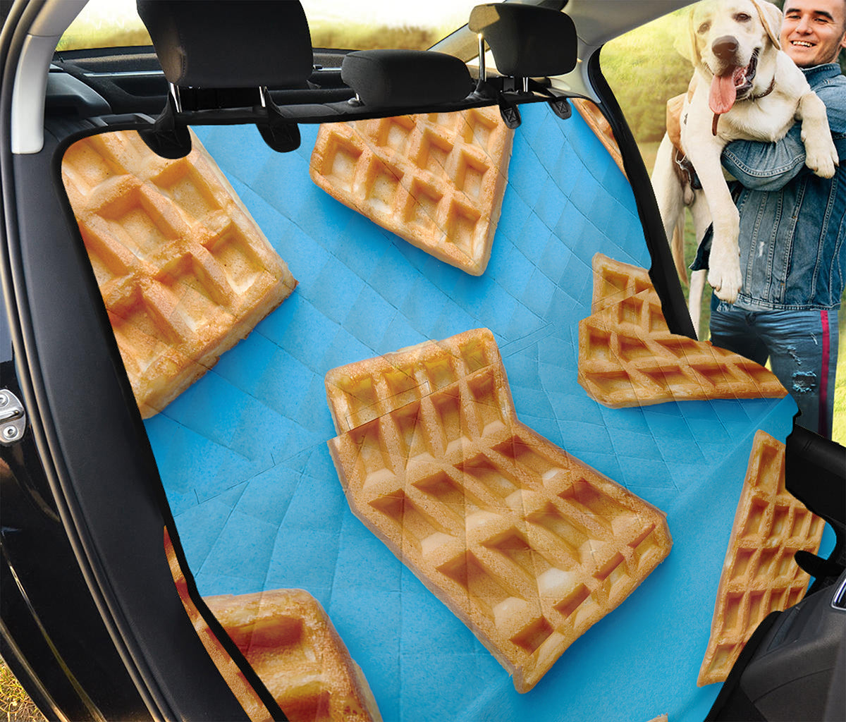 Fresh Waffles Print Pet Car Back Seat Cover