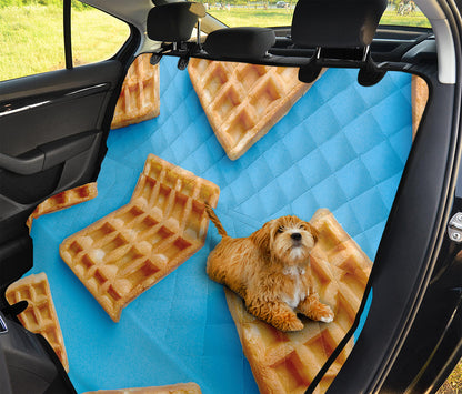 Fresh Waffles Print Pet Car Back Seat Cover