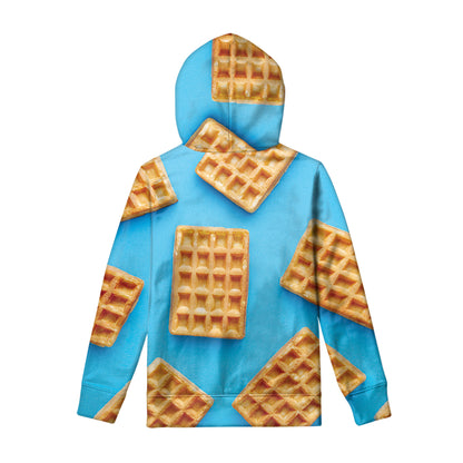 Fresh Waffles Print Pullover Hoodie