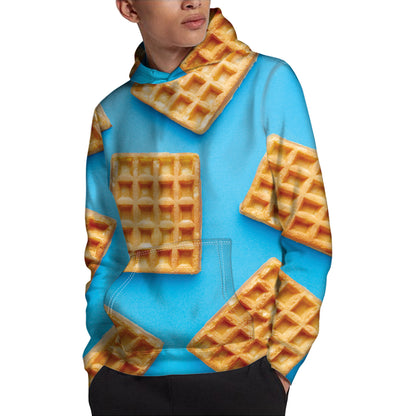 Fresh Waffles Print Pullover Hoodie