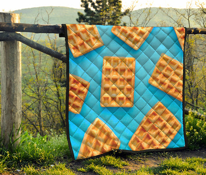 Fresh Waffles Print Quilt