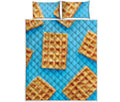 Fresh Waffles Print Quilt Bed Set
