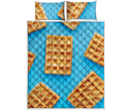 Fresh Waffles Print Quilt Bed Set