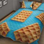 Fresh Waffles Print Quilt Bed Set