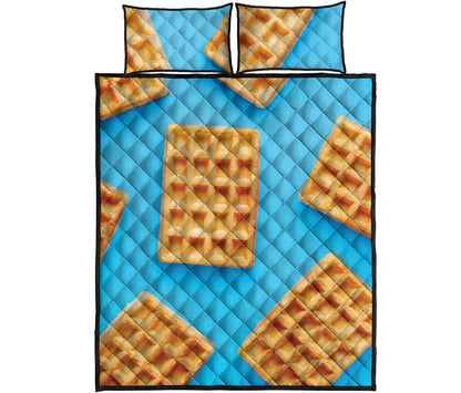 Fresh Waffles Print Quilt Bed Set
