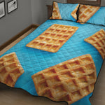 Fresh Waffles Print Quilt Bed Set