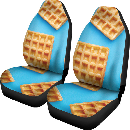 Fresh Waffles Print Universal Fit Car Seat Covers