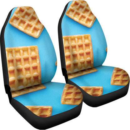 Fresh Waffles Print Universal Fit Car Seat Covers