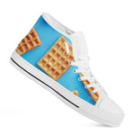 Fresh Waffles Print White High Top Shoes