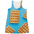 Fresh Waffles Print Women's Racerback Tank Top