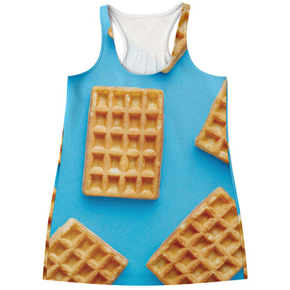 Fresh Waffles Print Women's Racerback Tank Top