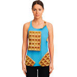 Fresh Waffles Print Women's Racerback Tank Top