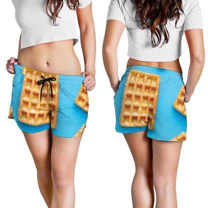 Fresh Waffles Print Women's Shorts