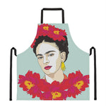 Frida Kahlo And Floral Print Apron