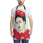 Frida Kahlo And Floral Print Apron
