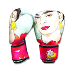 Frida Kahlo And Floral Print Boxing Gloves