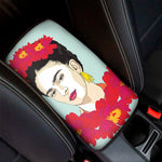 Frida Kahlo And Floral Print Car Center Console Cover