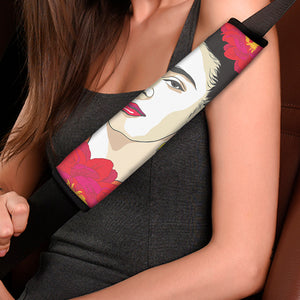 Frida Kahlo And Floral Print Car Seat Belt Covers