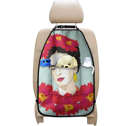 Frida Kahlo And Floral Print Car Seat Organizers