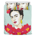 Frida Kahlo And Floral Print Duvet Cover Bedding Set
