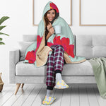 Frida Kahlo And Floral Print Hooded Blanket
