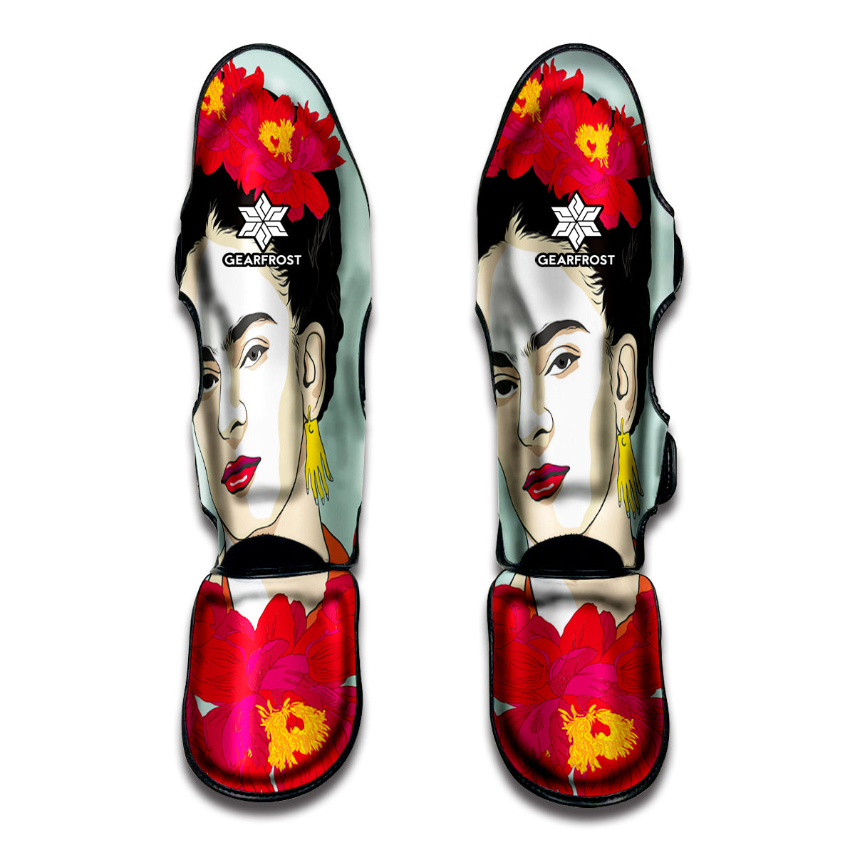 Frida Kahlo And Floral Print Muay Thai Shin Guard