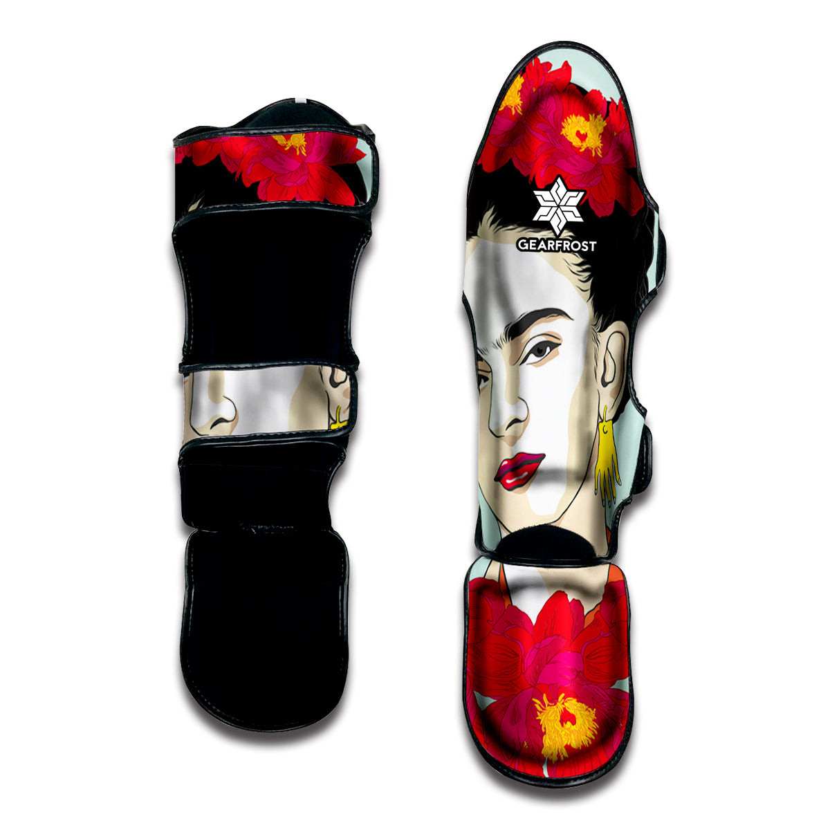 Frida Kahlo And Floral Print Muay Thai Shin Guard