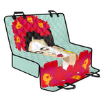 Frida Kahlo And Floral Print Pet Car Back Seat Cover