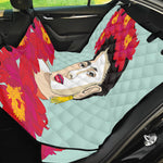 Frida Kahlo And Floral Print Pet Car Back Seat Cover