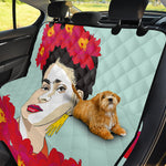 Frida Kahlo And Floral Print Pet Car Back Seat Cover