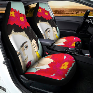 Frida Kahlo And Floral Print Universal Fit Car Seat Covers