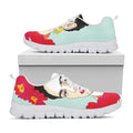 Frida Kahlo And Floral Print White Running Shoes