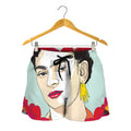 Frida Kahlo And Floral Print Women's Shorts