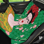 Frida Kahlo And Pink Floral Print Pet Car Back Seat Cover