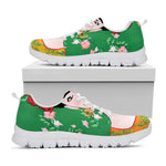 Frida Kahlo And Pink Floral Print White Sneakers