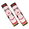 Frida Kahlo And Pink Flower Print Car Seat Belt Covers