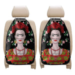 Frida Kahlo And Pink Flower Print Car Seat Organizers